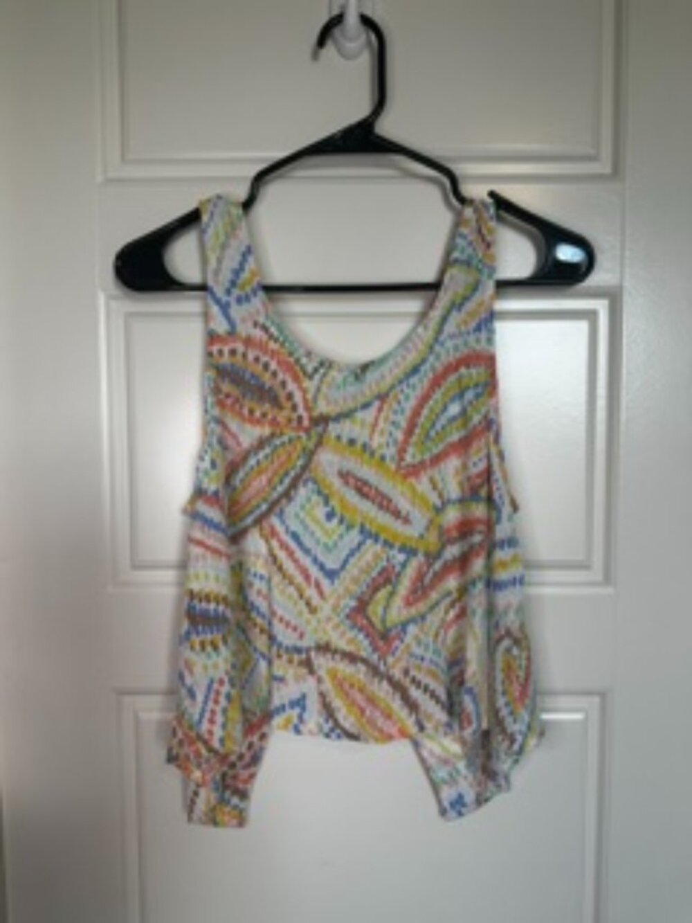 La Blanca Resort Wear Cute Summer Colorful Tank Top w/ Unique Back NWT